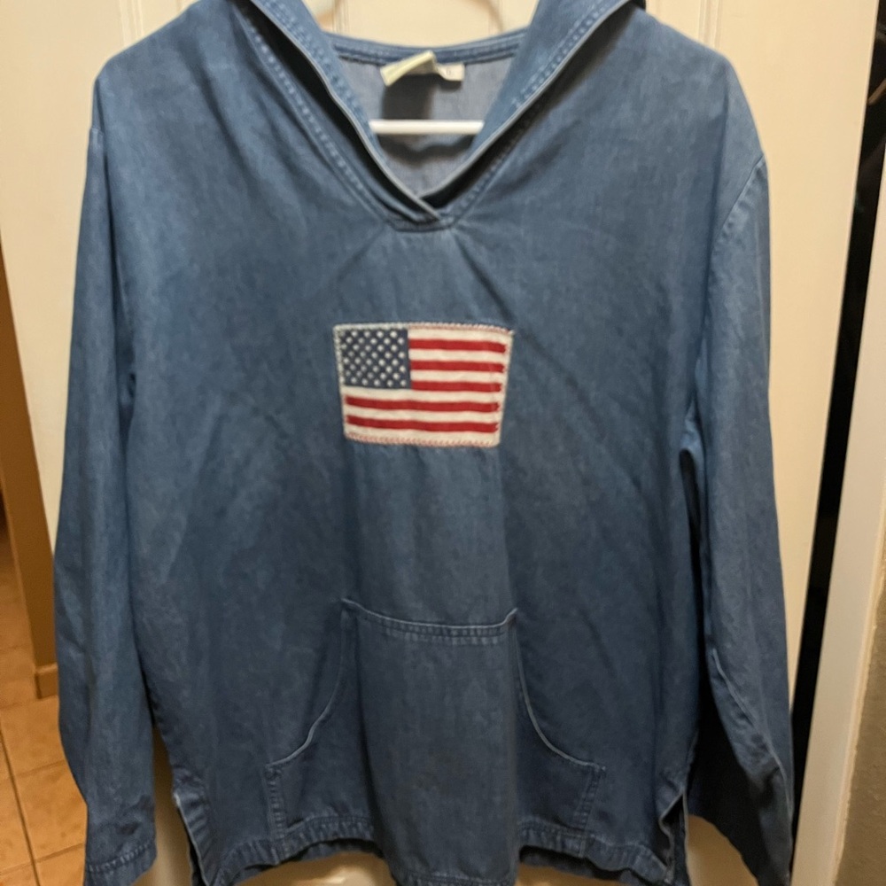 Wills River Co Blue denim sailor American Flag Patch